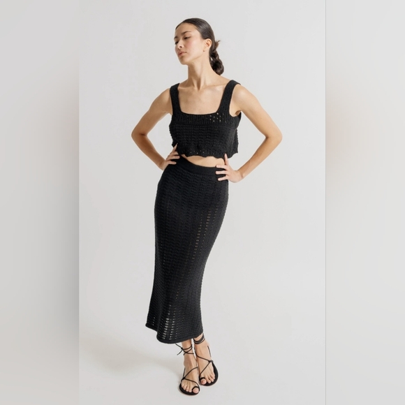 Laude The Label Dresses & Skirts - Laude The Label Crochet Skirt and Top Set